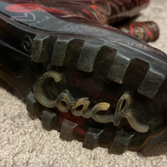 COACH Poppy rain boots. Size 7 - Picture 4 of 4
